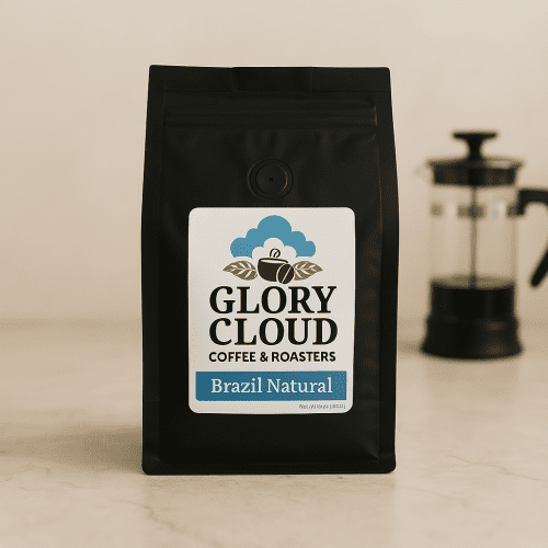 Glory Cloud Coffee Brazil Natural Light Roast 12oz bag