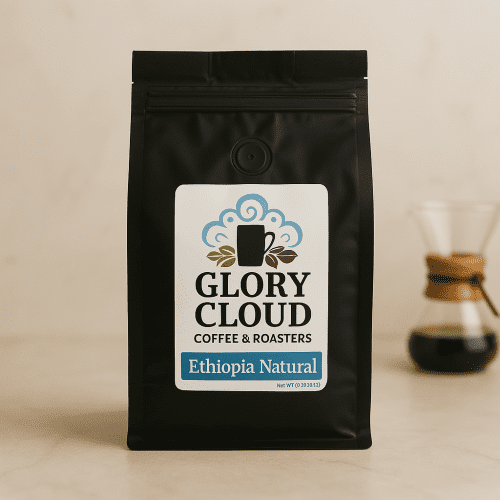 Glory Cloud Ethiopia Natural Coffee Bag – Front View