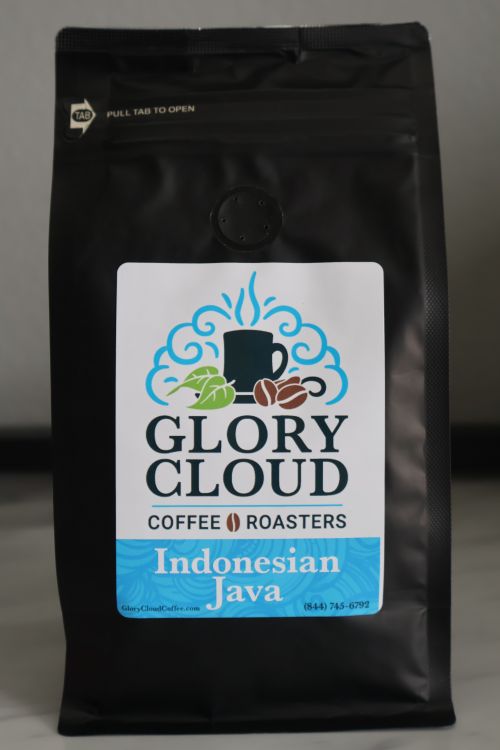 Glory Cloud Coffee Indonesian Java single origin dark roast coffee bag front view
