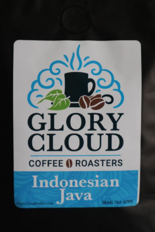 Glory Cloud Indonesian Java single origin dark roast coffee beans packaging label