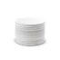 Stack of round AeroPress paper coffee filters on a white background.